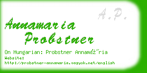 annamaria probstner business card